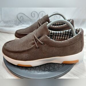 NEW Men's Ortho Comfoot Brown  Coffee Corduroy Comfort Shoe SIZE 8